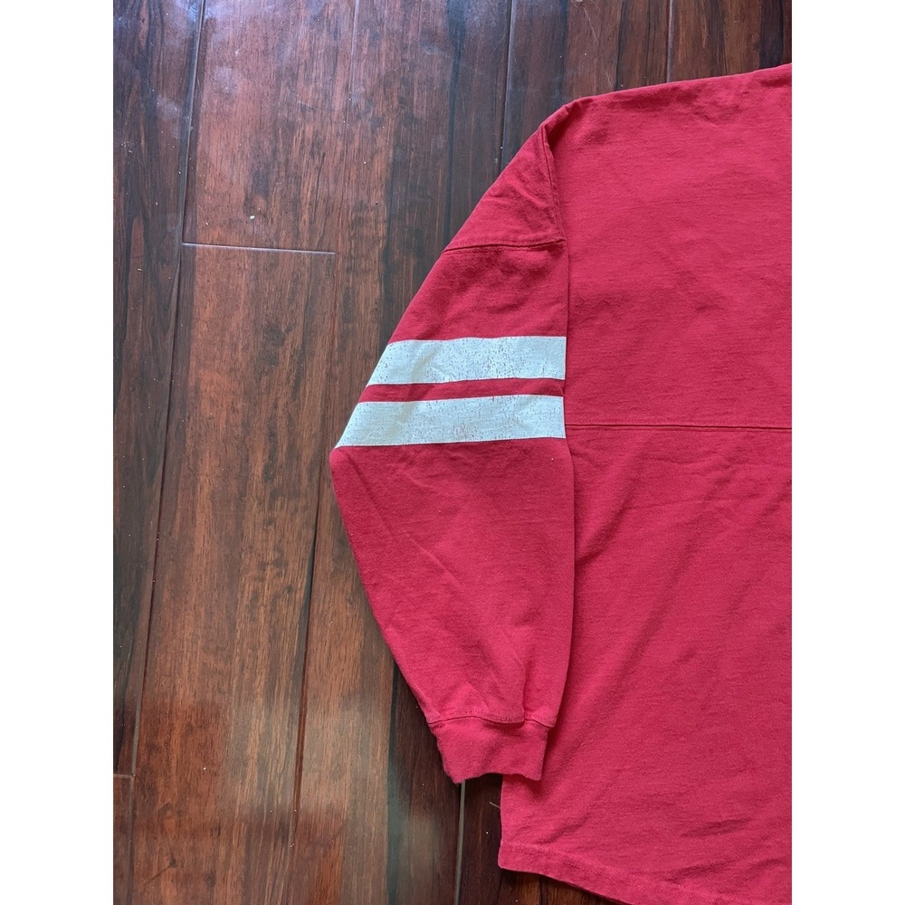 Mickey Mouse Disney Parks Authentic Spirit Jersey Spellout Red Size XL Preowned - Picture 5 of 8